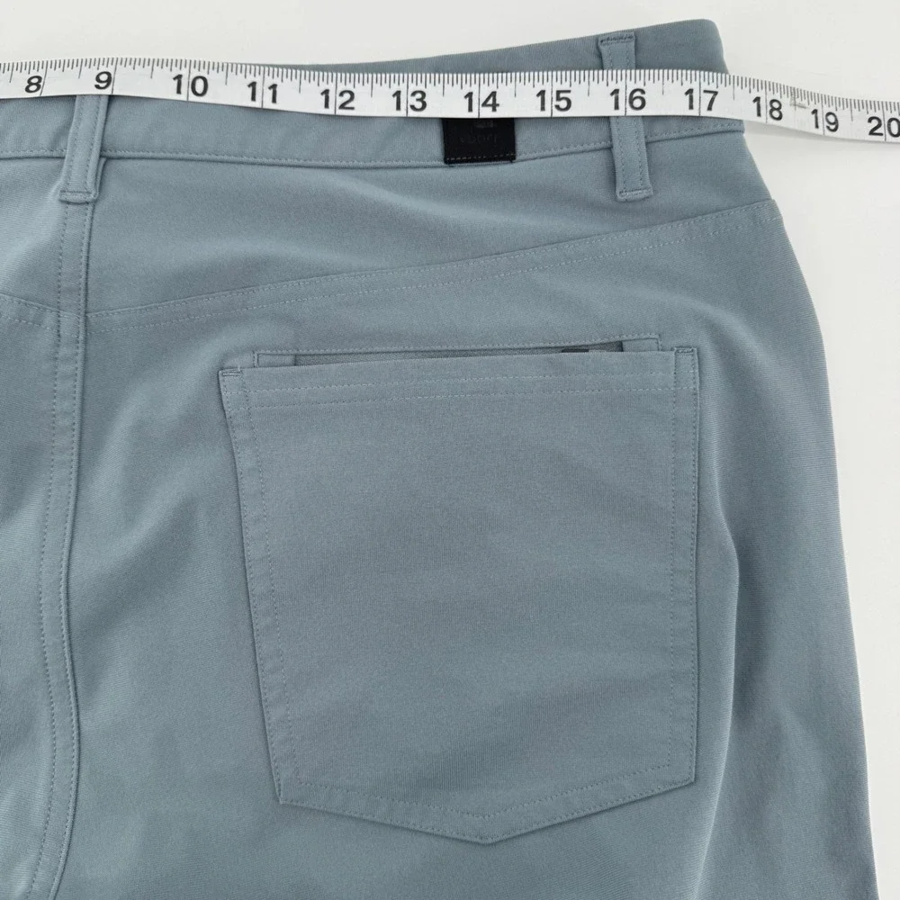 Vuori Meta Pants Mens 34 Slate Blue Technical Stretch 5-Pocket Tapered V430